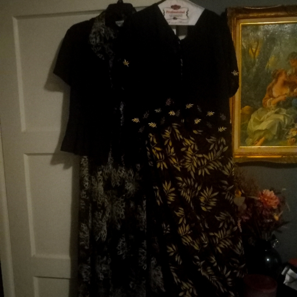 Two dress/jacket outfits